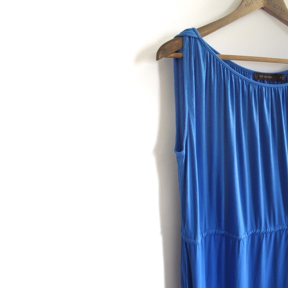 The Limited Toga Gladiator Blue Maxi Dress with Tie Waist Medium - Picture 2 of 6